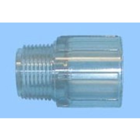 PROFESSIONAL PLASTICS Clear PVC Schedule 40 Male Adapt-Mixsl, 436-030L - 3 Inch (2 Pcs) [Bo FITPVCCLMALE3.00S40436030L-2